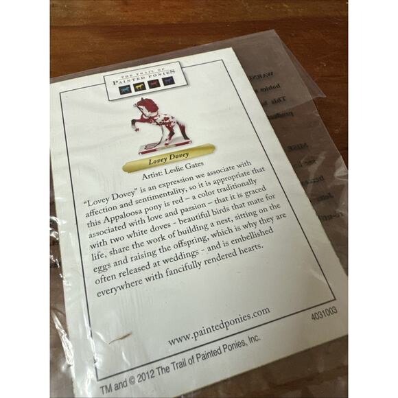 The Trail of Painted Ponies LOVEY DOVEY Figurine First Edition In Box - Picture 6 of 7